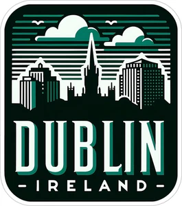 Pegatina de Dublín Irlanda de 10 cm recuerdo de viaje Vinilo impermeable - Imagen 1 de 12