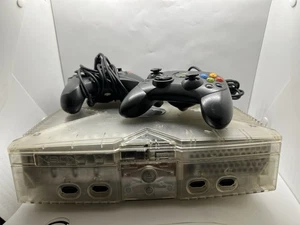 Original Xbox Console Clear Crystal 2 Controller Tested Retro Gaming 2 Games - Picture 1 of 17