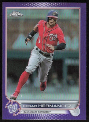 2022 Topps Chrome Update Purple Refractor #USC88 Cesar Hernandez - Image 1 of 2