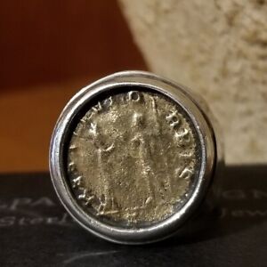 Silpada R1630 Sterling Silver Ring Size 9 With Impressed Replica Brass Coin 