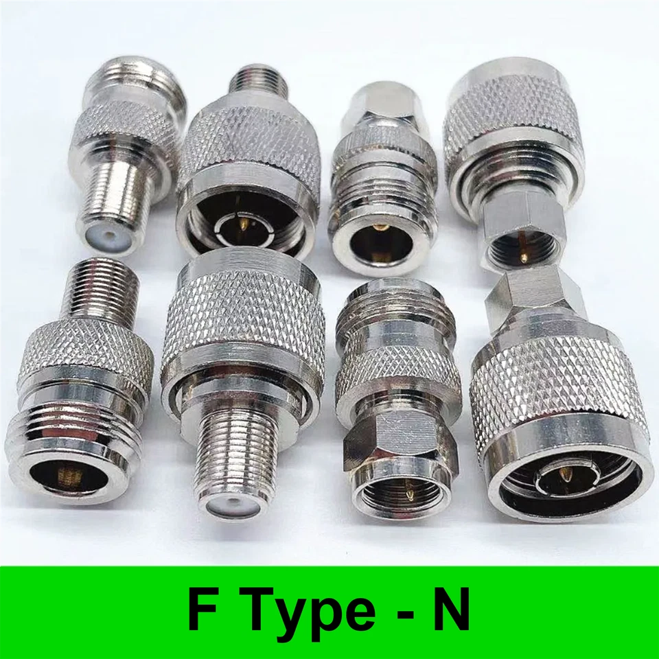 1x F Male Female to N Male Female Plug Jack RF Coax Connector Adapter Straight - Image 1 of 1