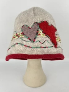 Ewe Hoo Wollmütze Herzen Handmade Montana USA Wintermütze Rodelmütze Lamm - Bild 1 von 11