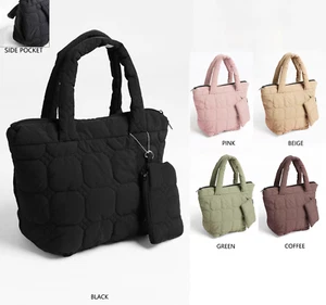 ComfyLuxe Solid Color Quilted Pattern Handbag - Picture 1 of 19
