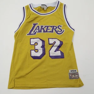 Vintage 90s LA Lakers Jersey #32 Magic Johnson Champion Yellow Size M - Picture 1 of 9