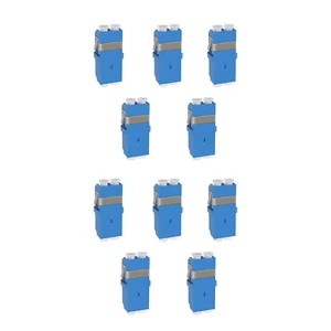 10* LC to LC Adapter Singlemode Multimode Duplex Fiber Optic Coupler Connector h - Afbeelding 1 van 11