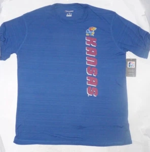 NEW NCAA Kansas Jayhawks Men L Large T Shirt - Blue - NEW NWT - Picture 1 of 1