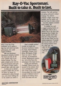 Anuncio impreso vintage 1981 Ray-O-Vac Sportsman construido para llevarlo último linterna de camping - Imagen 1 de 2