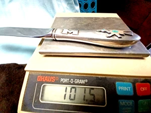 STERLING SILVER Navajo Knife LETTER OPENER Turquois Bird ARIZONA GOVERNOR Goddar - Picture 1 of 14