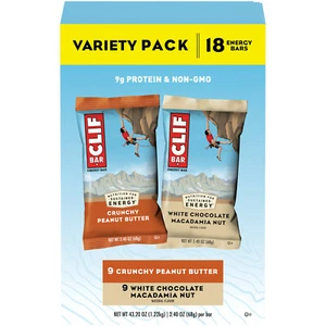 CLIF Bars Variety Pack,Crunchy Peanut Butter, White Chocolate Macadamia Nut 18ct - Picture 1 of 6