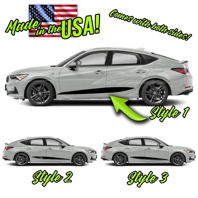 Calcomanía de vinilo para puertas laterales basculantes de carreras para Acura Honda Integra 2023 en adelante Foto 1 de 2