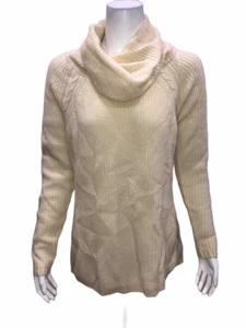 Isaac Mizrahi Women's 2-Ply Cashmere Cowl Neck Cable Knit Sweater X-Small Size   - Picture 1 of 2