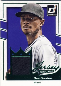 2016 Donruss DEE GORDON Green Game Used Jersey Kings 85/99 Marlins