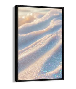 PRETTY IRIDESCENT SPARKLY SAND CLOSE-UP FLOAT EFFECT CANVAS WALL ART PIC PRINT - Picture 1 of 12