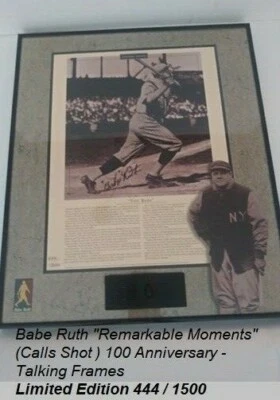 Babe Ruth Remarkable Moments Calls Shot w/ Audio 100 Anniversary Limited Edition - Image 1 of 4