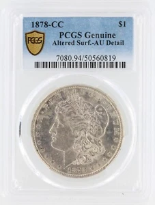 1878-CC Morgan Silver Dollar PCGS AU Detail S$1 Carson City Minted No Reserve - Picture 1 of 4