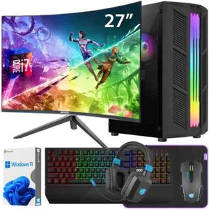 GAMING COMPUTER I7-7700 RTX 3050 32GB DDR4 1TB SSD WINDOWS 11 MONITOR 27 - Zdjęcie 1 z 4