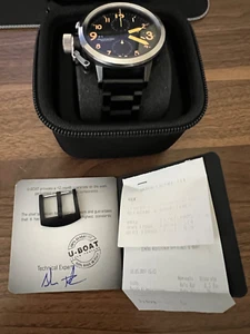U-Boat Flightdeck U-7750 43mm Case, Black Dial Orange Markers - Picture 1 of 12