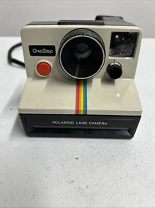 Polaroid One Step Land Camera W/Strap Untested Rainbow Stripe Vintage Retro - Picture 1 of 4