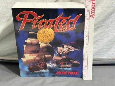 1993 vtg PC game SEALED NEW Big Box PIRATES! GOLD MicroProse - Image 1 of 4