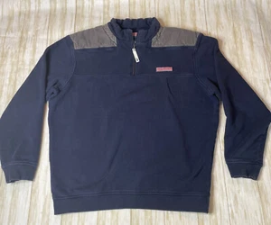 Vineyard Vines Marthas Vineyard Navy Blue 1/4 Zip Pullover Women’s Size Medium - Picture 1 of 8