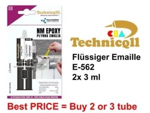 Technicqll Keramik-Füller E-562 2x3ml flüssiger Emaille Badewannenreparatur - Bild 1 von 6