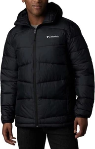 Neu Columbia Sportswear Herren Fivemile Butte gefütterte Jacke mit Kapuze Größe 2XL schwarz - Bild 1 von 17