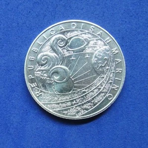 manueduc   SAN MARINO 2009  5 EUROS PLATA  AÑO INTERNACIONAL DE LA ASTRONOMIA - Imagen 1 de 2