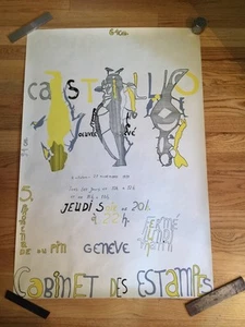 Vintage Modern 1971 Künstler JORGE CASTILLO Geneva Gallery Ausstellung POSTER  - Bild 1 von 7