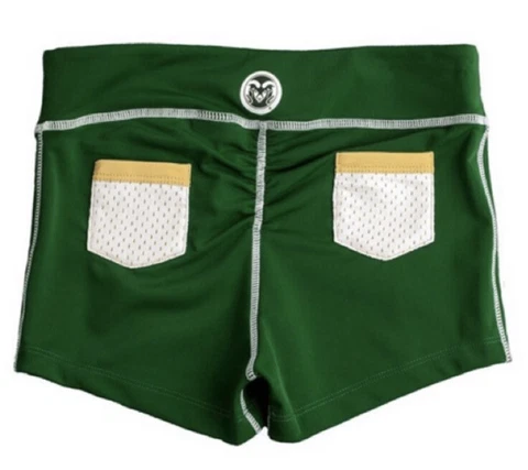NUYU Colorado Rams Patch Pocket Green Shorts Size Small New NCAA Cover