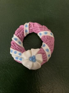 Fisher Price Loving Family Dream Dollhouse Pink Spring Wreath Hard To Find - Picture 1 of 2