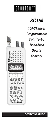 Uniden Bear Sport Cat SC150 Instructions Operating Manual User Guide COIL BOUND - Image 1 of 2