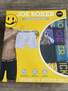 Joe Boxer 4 Pack Cotton Stretch Men's Boxer Briefs Underwear Size Small $38 NEW! - Picture 1 of 5