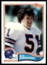 1982 Topps^ Bob Swenson. Denver Broncos #87