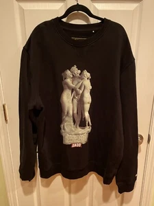 Mens Akoo Brand Sweatshirt Black Size 4XL Crewneck Pullover - Picture 1 of 5