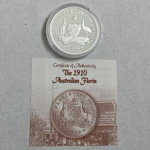 2008 $1 The 1910 Australian Florin 1oz Silver Proof Coin - Picture 1 of 2