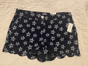 NWT New CROWN & IVY Star Shelby Scalloped Shorts Sz 16 - Picture 1 of 2