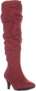 Bar III Edina Size US 6 M Women's Fashion Knee High Pointed Toe Dress Boots Red - Picture 1 of 4