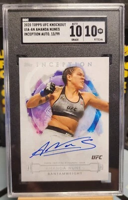 2020 Topps UFC Knockout 13/99 Amanda Nunes Inception Autograph Card - Image 1 of 4