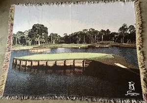 VTG TPC SAWGRASS Woven Golf Course Hole Throw Blanket 60” X 46” - Picture 1 of 8