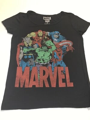 🔥 Marvel Womens Size XS Avengers Short Sleeve Retro Vintage Look Golden Age 🔥 - Image 1 of 4