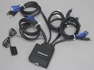 IOGEAR (GCS24U) 4-Ports External KVM Switch USB with Cables and Remote - Picture 1 of 4