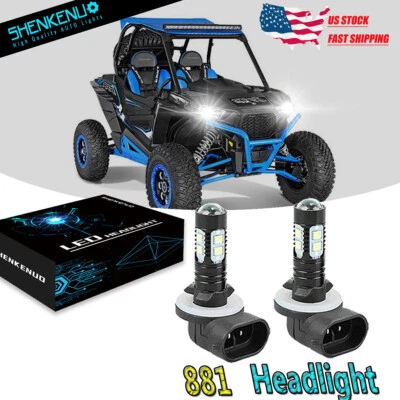 881 LED Headlight Bulbs For Polaris Ranger 400 2010 2011 2012 2013 2014 #4010253 - Image 1 of 4