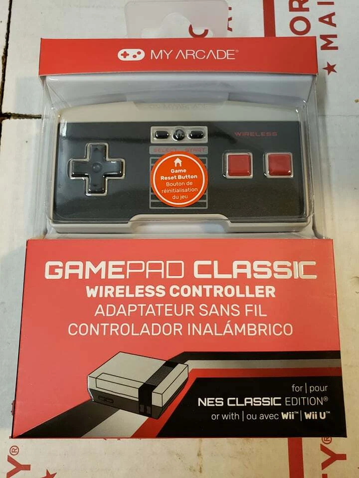NEW CASE MY ARCADE GAMEPRO CLASSIC WIRELESS CONTROLLER NES CLASSIC FOR Wii WiiU - Image 1 of 4