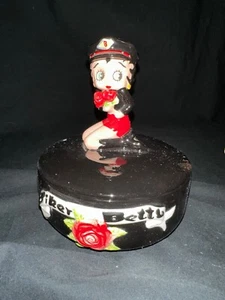 Biker Betty Boop NJ Croce Porcelain Candy Dish Bowl New Box - Picture 1 of 6