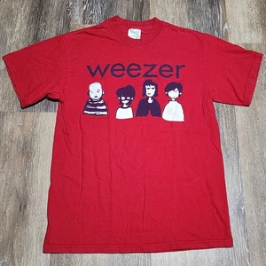 Camiseta Y2K Weezer Fan Club Roja Algodón Rock Gráfico Banda Ajustada Mercancía Camiseta Talla M - Imagen 1 de 8