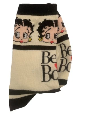 Nuevos calcetines para mujer Betty Boop de dibujos animados con ribete negro talla 9-11 Foto 1 de 3