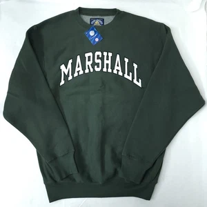 Marshall Thundering Herd Sweatshirt Steve & Barrys Mens L Large Green Crewneck - Picture 1 of 11