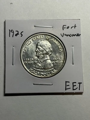 1925 Fort Vancouver Commemorative Silver Half Dollar BU Blast White Great Strike - Image 1 of 4