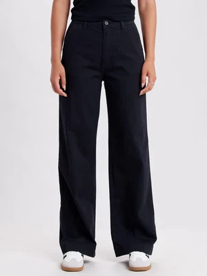 Pantalón Unionbay Sloane Mujer Pierna Ancha Negro Sarga Elastizado tiro alto Cremallera Mosca 5 Nuevo sin Etiquetas Foto 1 de 4