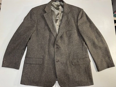 Abrigo Deportivo De Colección Woolrich Tweed Lana Para Hombre Talla 48R Marrón Clásico Academia Usado en Excelente Condición Foto 1 de 4